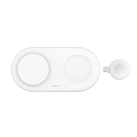 Base de carga 3 en 1 inalambrica plana Qi2 Belkin blanca-3