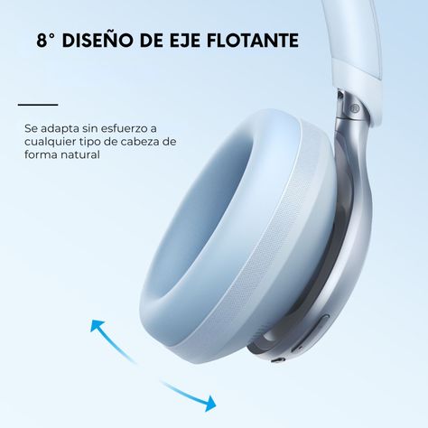 Audifono Over Ear Noise Cancelling Space One Soundcore Azul-3
