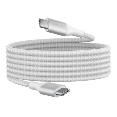 Cable USB-C a USB-C 240W de 2.0 Mt trenzado Belkin Blanco-4