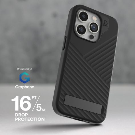 Carcasa ZAGG Denali Snap con Kickstand iPhone 15 Pro Negro-7
