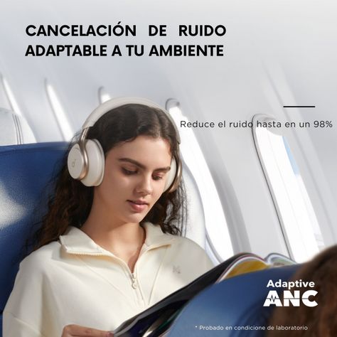 Audifono Over Ear Noise Cancelling Space One Soundcore Crema-8