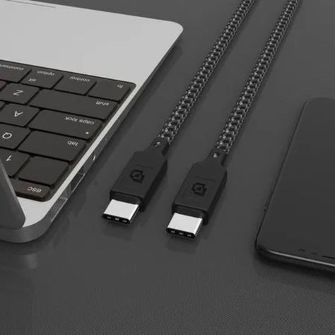 Cable USB-C a USB-C, USB 3.2, 1.5 Mt Rugged Dusted Negro-3