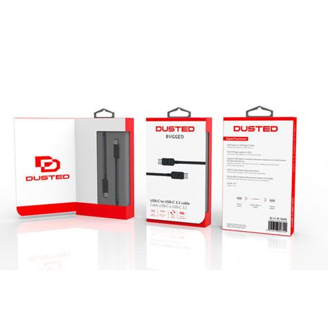 Cable USB-C a USB-C, USB 3.2, 1.5 Mt Rugged Dusted Negro-5