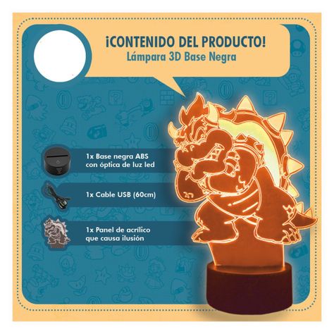 Lámpara Visual 3D Mario Bros-2