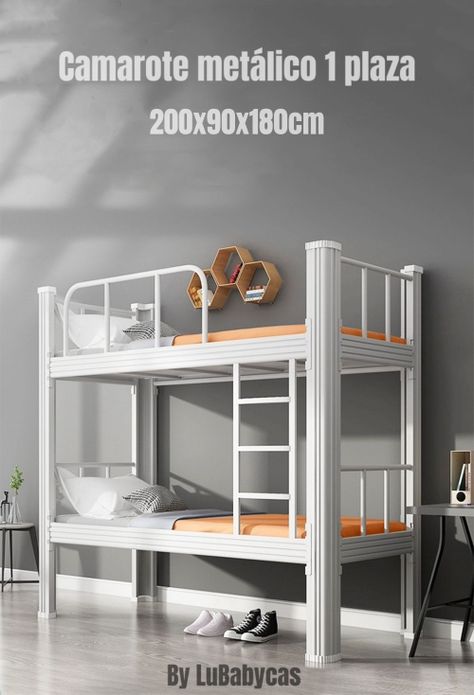 Camarote Metálico 1 Plaza 200x90x180cm Con Bases LuBabycas-1