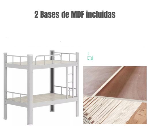 Camarote Metálico 1 Plaza 200x90x180cm Con Bases LuBabycas-5