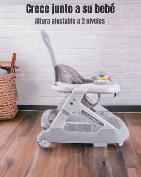 Andador Caminador 5 En 1 Con Apoya Pies Gris LuBabycas-2