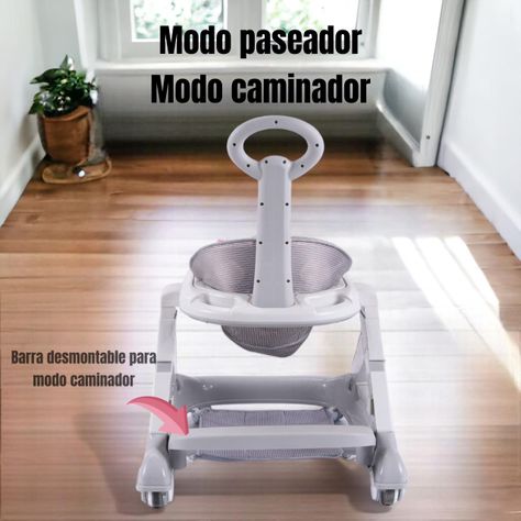 Andador Caminador 5 En 1 Con Apoya Pies Gris LuBabycas-3