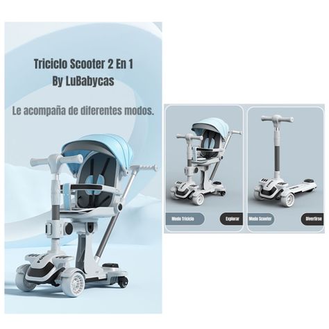 Triciclo Scooter 2 En 1 LuBabycas Rosado LuBabycas-1