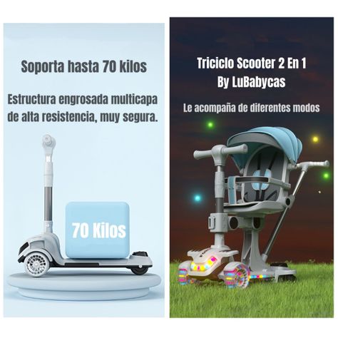 Triciclo Scooter 2 En 1 LuBabycas Rosado LuBabycas-6