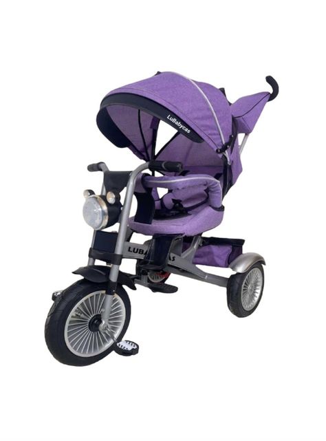 Triciclo Multifuncional 360° Con Luces Lubabycas Púrpura-0