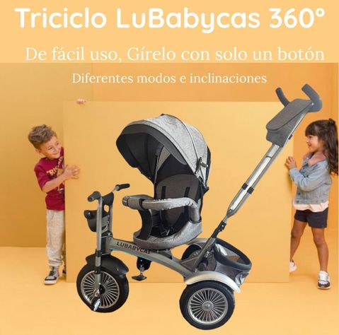 Triciclo Multifuncional 360° Con Luces Lubabycas Púrpura-1