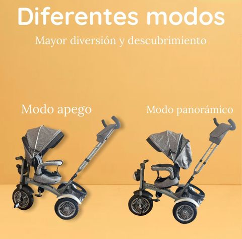 Triciclo Multifuncional 360° Con Luces Lubabycas Púrpura-3