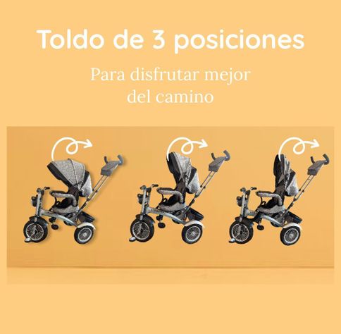 Triciclo Multifuncional 360° Con Luces Lubabycas Púrpura-4
