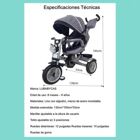 Triciclo Multifuncional 360° Con Luces Lubabycas Púrpura-7