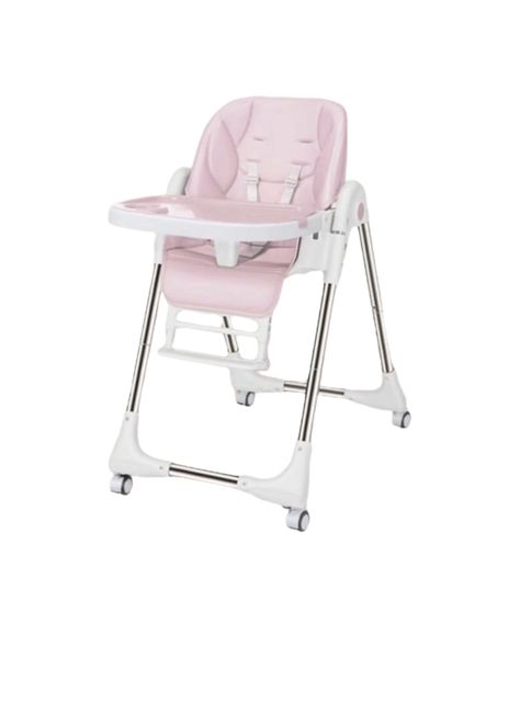 Silla De Comer Multiposiciones Plegable Rosada Lubabycas-0