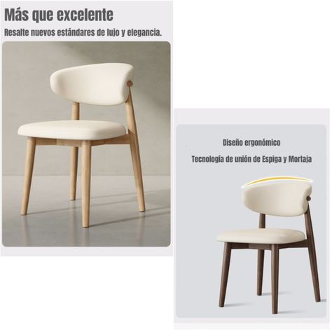 Pack 2 Sillas de Comedor Madera Café Family By LuBabycas-5