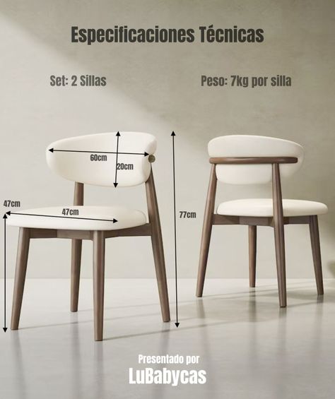 Pack 2 Sillas de Comedor Madera Café Family By LuBabycas-7