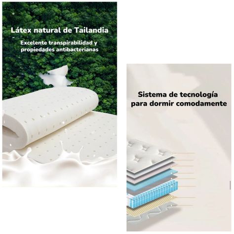 Colchón 2 Plazas 150x200x30cm Comprimido Pocket LuBabycas-6