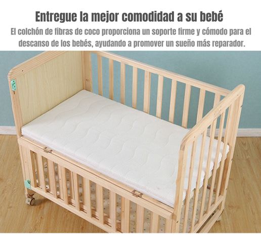 Colchón de Coco Cuna 104X61X4CM LuBabycas-2