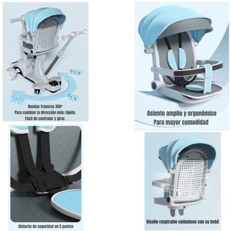 Triciclo Scooter 2 En 1 LuBabycas Azul LuBabycas-2