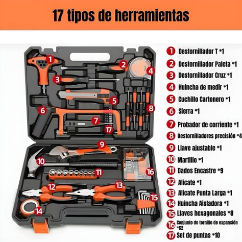 Set Herramientas 105 Piezas 17 Tipos Con Caja By LuBabycas-1