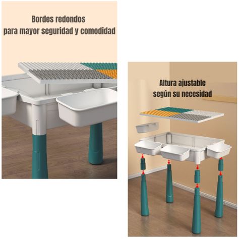 Mesa de Bloques 346 Piezas Y 2 Sillas By LuBabyacs-5