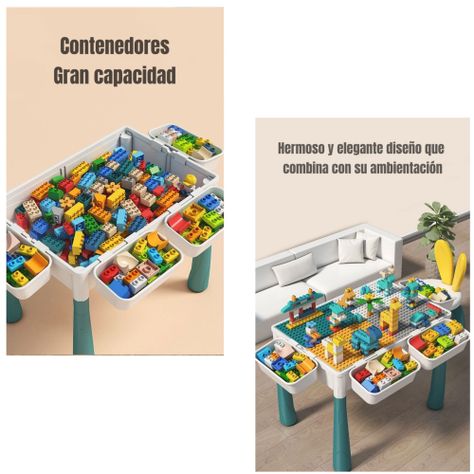 Mesa de Bloques 346 Piezas Y 2 Sillas By LuBabyacs-6