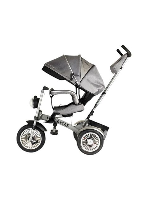 Triciclo Multifuncional 360° Con Luces Lubabycas Gris-0