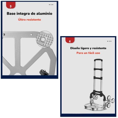 Carro De Carga Plegable Con Ruedas Trepadoras LuBabycas-3