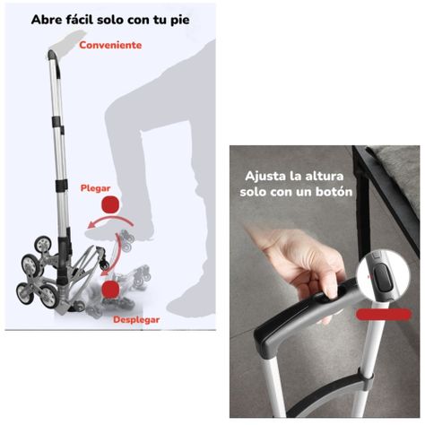 Carro De Carga Plegable Con Ruedas Trepadoras LuBabycas-4