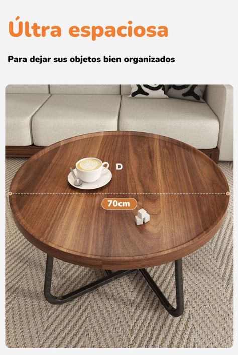 Mesa De Centro Redonda 70cm By LuBabycas-1