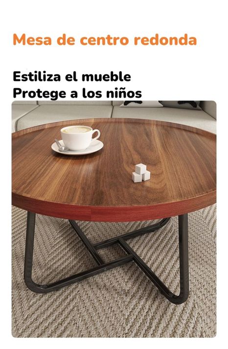 Mesa De Centro Redonda 70cm By LuBabycas-4