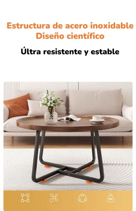 Mesa De Centro Redonda 70cm By LuBabycas-5