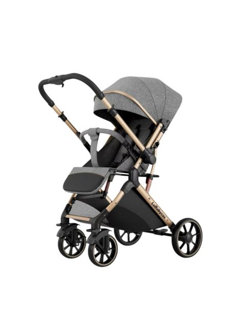 Coche De Paseo Reversible Con Cubre Pies B1 Gris LuBabycas-0