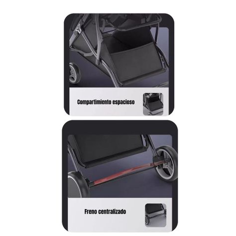 Coche De Paseo Compacto Con Accesorios Lubabycas Rojo-6