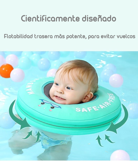 Flotador De Cuello Para Bebé Verde By Lubabycas-2