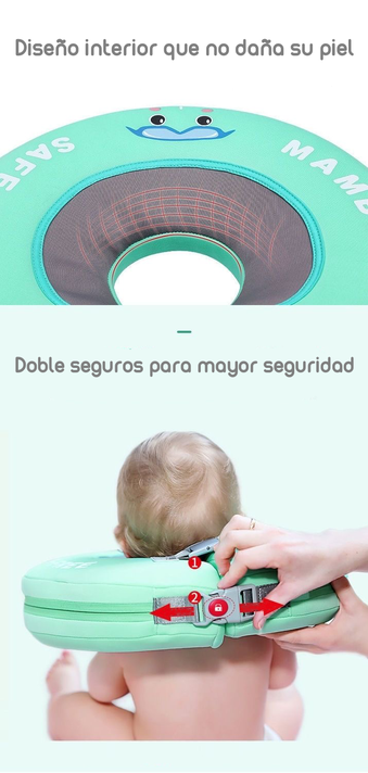 Flotador De Cuello Para Bebé Verde By Lubabycas-3