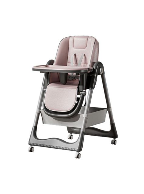 Silla De Comer Reclinable Plegable LuBabycas Rosada-0