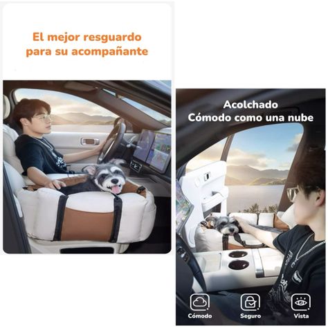Bolso De Asiento Portatil Transportador 3 En 1 Mascota Auto-2