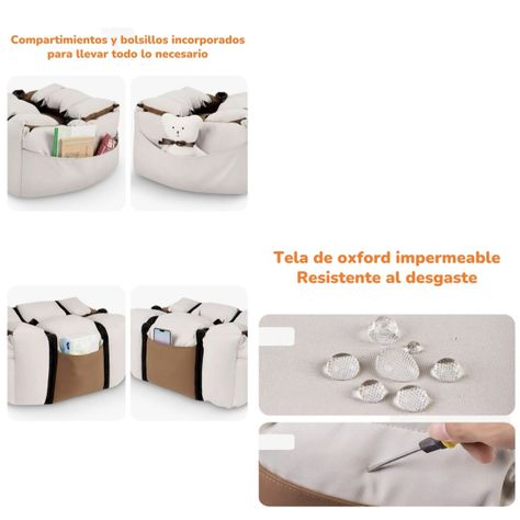 Bolso De Asiento Portatil Transportador 3 En 1 Mascota Auto-4