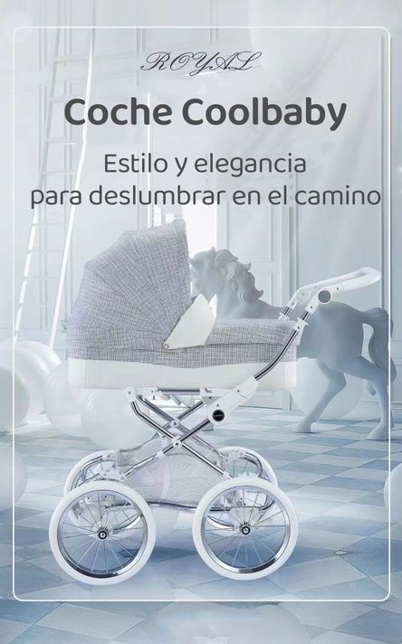 Coche Lujoso Royal De Coolbaby 2 Piezas Gris By Lubabycas-1