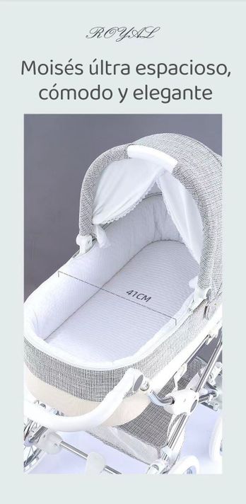Coche Lujoso Royal De Coolbaby 2 Piezas Gris By Lubabycas-6