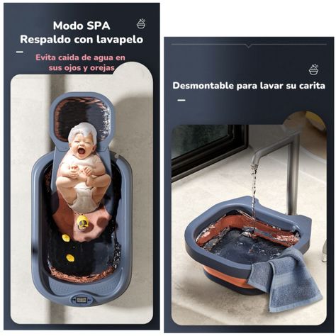 Bañera Premium Con Lavapelo Y Accesorios Lubabycas Rosada-3