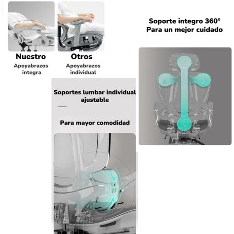 Silla De Escritorio Reclinable Reposapies E06Negra LuBabycas-2