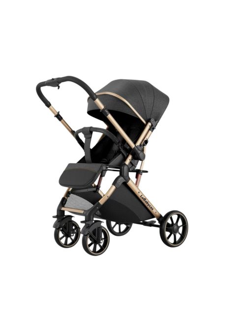 Coche De Paseo Reversible Con Cubre Pies B1 Negro LuBabycas-0