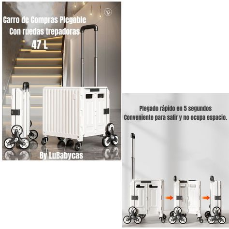 Carrito de Compras Plegable Con Ruedas Trepadoras LuBabycas-1