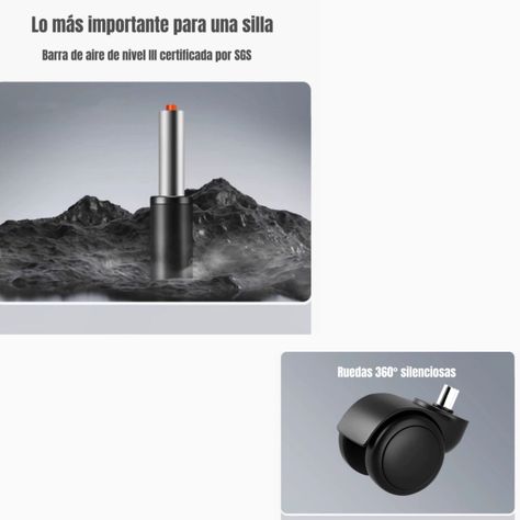 Silla de Escritorio Premium Con Apoya Pies Negra LuBabycas-6