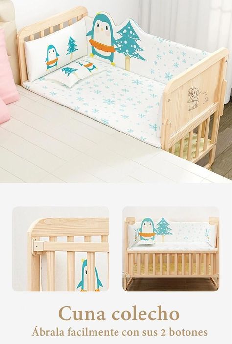 Cuna Colecho Madera Pack&Play LuBabycas Con Mudador-2