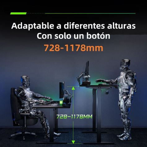 Escritorio Eléctrico Regulable Warrior 140cm LuBabycas-2